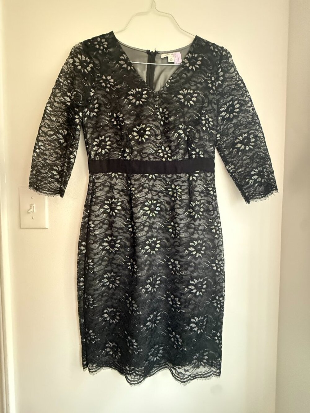 Banana Republic Black Silver Dress Date Night Cocktail